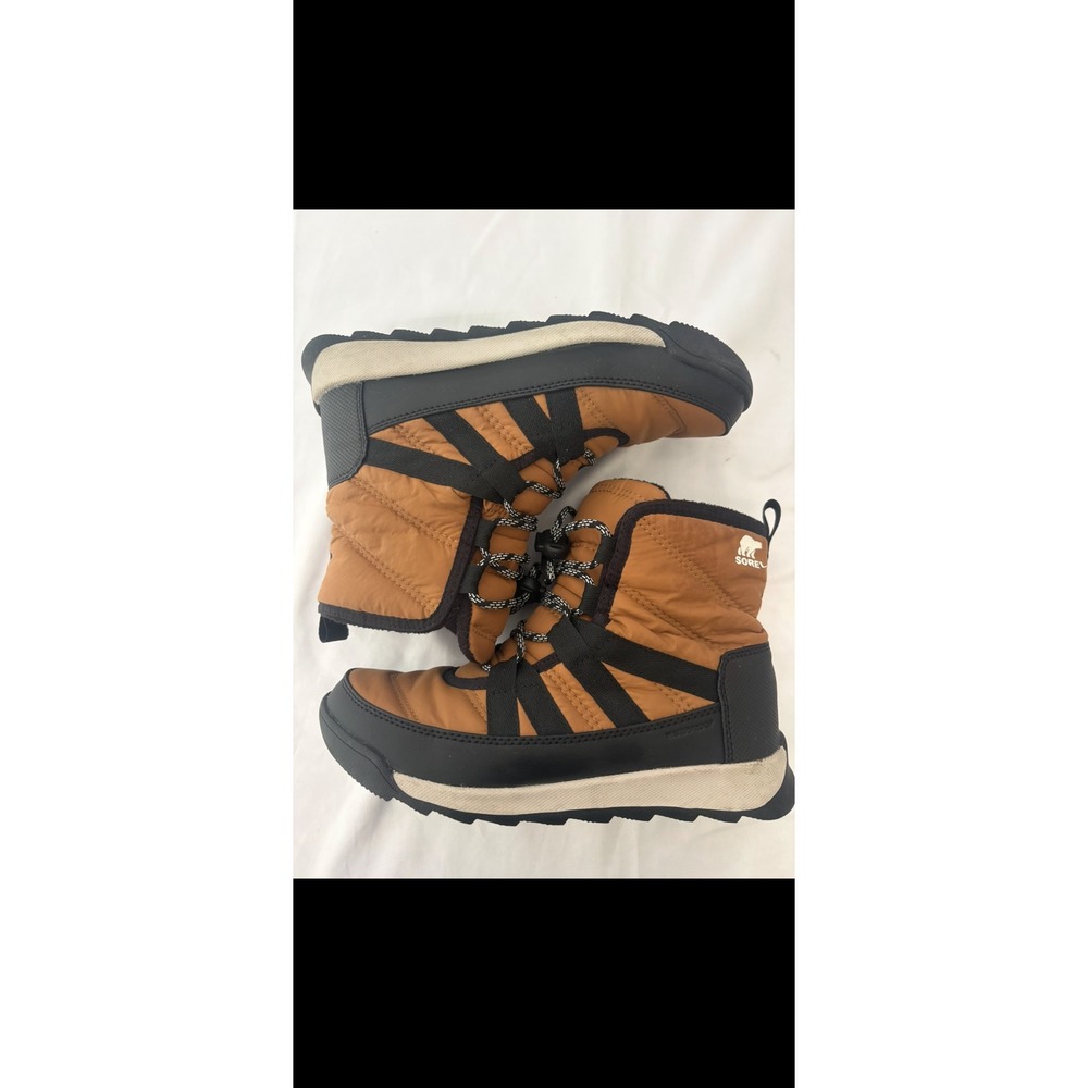 Sorel Whitney II Short Lace Waterproof Winter Boots Elk Black NY3903-287 Size 4Y